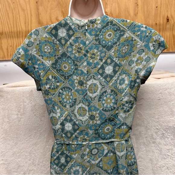 Anthony Sciari New York vintage green wrap dress medallion boho women’s size 6 - Picture 5 of 9